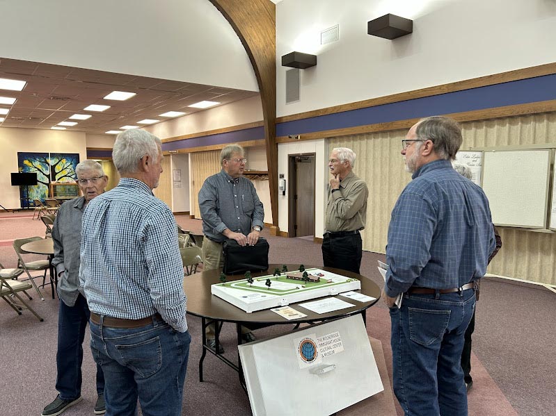 The interior of a museum